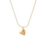 Golden heart necklace female temperament collarbone chain niche simple hundred matching necklace