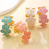 Bracelet Fashionable Romantic Princess Style Oil Drop Design Flower Shape Bracelet Suitable for Women to Wear on Daily Dates or Family Dinners