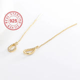S925 Silver Plated 14K Gold Hollow Water Drop, Square, Question Mark Shape Zircon Fashion Earrings for Women  Exclusive Multiple Options Available