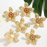1 Pair Sweet IG Style Flower Inlay Alloy Rhinestones Pearl Ear Studs