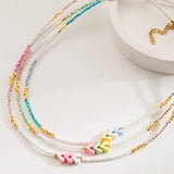 Casual Vacation Classic Style Heart Shape Resin Beaded Beads Necklace 1 Piece