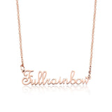 fashion simple style geometric letter titanium steel plating metal chain necklace