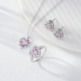 Eternal Heart Necklace Women's S925 Sterling Silver Zircon Heart Pendant Clavicle Chain Jewelry Item Small Batch High-End Feeling