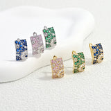 Women’s Flowers Earrings with Zircon Inlay, Copper Base Featuring 18K Real Gold Water Plating