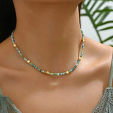 Jewelry Bohemian Vintage Light Luxury Fashion Star Beaded Rice Beaded Beaded Necklace Women's Collarbone