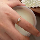 Lucky Heart  Ring for Women in 925 Sterling Silver with Zircon Inlay, Silver Color