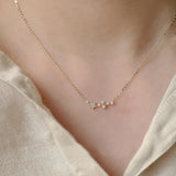 e-commerce best selling S925 sterling silver star necklace women's design thin five-pointed star plated 14K gold clavicle chain