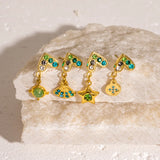 1 Piece Sweet Star Heart Shape Flower Inlay 304 Stainless Steel Rhinestones Ear Studs