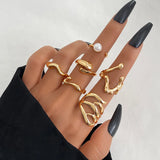 Irregular Geometric Linear Liquid Ring for Women Ins Style Stylish Hip-Hop  Ring Popular Couple Ring Ring
