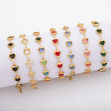 BOXPOSH Jewelry Elegant Classic Style Heart Shape 304 Stainless Steel Plating Bracelets Anklet Necklace