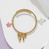 Plated Stainless Steel Bracelet Modern Minimalist Classic Style Golden Butterfly Pattern Office Daily Date Street Snap High Street