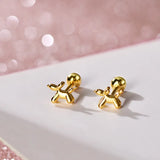 S925 Sterling Silver Miniature Dog Ear Cuff Women's Fashionable Versatile Cute Puppy Earring Non-removable Ear Jewelry