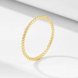 New Style S925 Sterling Silver Simple Bracelet Twist Ring Women's Fashion Spiral Twisted Personality All-Match Cold Fine Ring