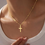 Unisex Letter Pendant Necklace with 316L Stainless Steel Chain and Electroplated 316L Stainless Steel Pendant