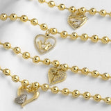 18K Gold Plated Copper Jewelry Heart Crown Pendant Bracelet Bangle Jewelry Brm04 Bracelet
