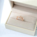 925 Sterling Silver Silver Ring with Zircon Flower Hollow Design  Jewelry Handmade Craft Adjustable Size for Women