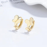 Simple Style Butterfly Earrings for Women in 925 Sterling Silver with Electroplated Finish