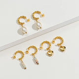 Fashion Geometric Plating 304 Stainless Steel 14K Gold Plated Earrings