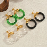 Round Hoop Earrings for Women Unique Design Vintage Atmosphere Jewelry Accessories