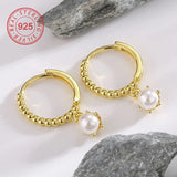 S925 Silver Plated 14K Gold Water Drop, Heart, Round Zircon Inlaid, Imitation Pearl Fashion Earrings, Stud Earrings for Women,  Exclusive Earrings, Multiple Options Available