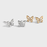 925 Sterling Silver Butterfly Ear Studs