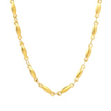 Gold Plated Stainless Steel Bar Necklace With 40cm Main Chain And 5cm Extension Chain Waterproof Anti Tarnish Neck Jewelry